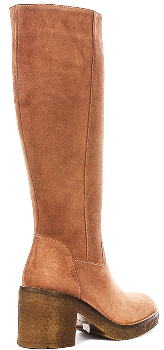 Amber Long Boots Suede In Sand