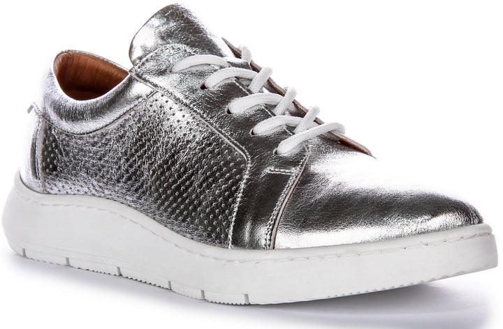 Swift 2 Trainers In Silver Leather