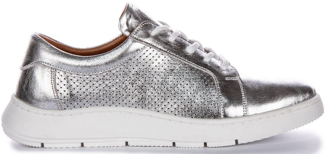 Swift 2 Trainers In Silver Leather