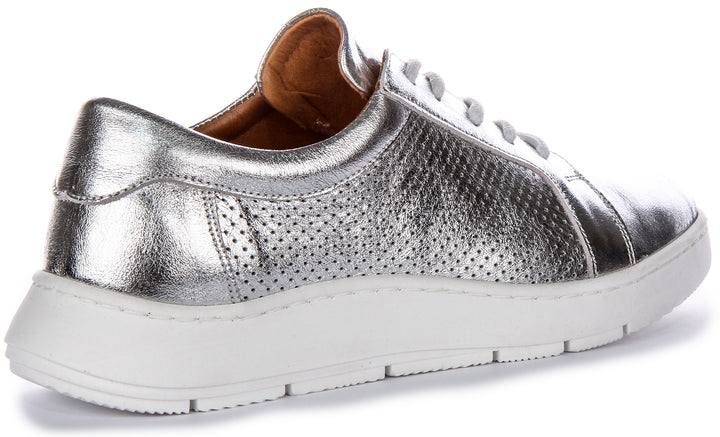 Swift 2 Trainers In Silver Leather