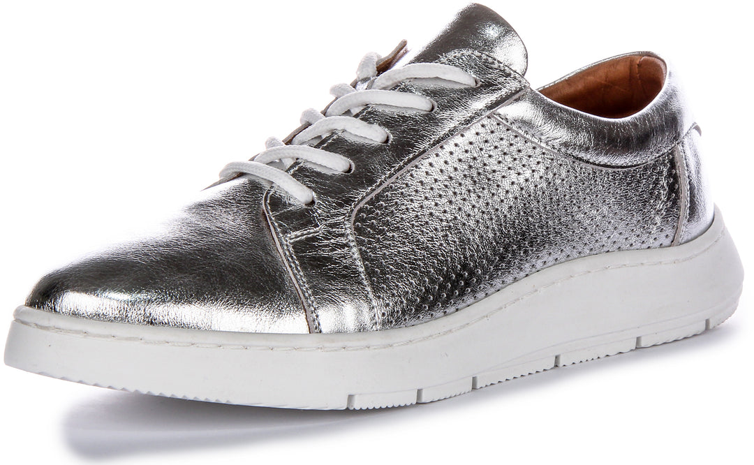 Swift 2 Trainers In Silver Leather