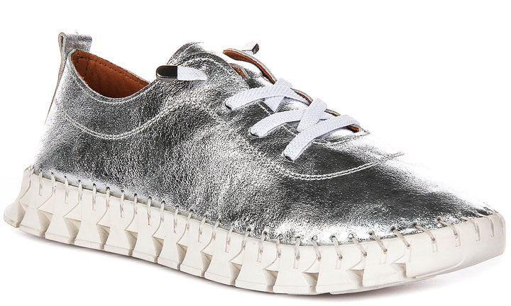 Rexy Slip On Trainers In Silver