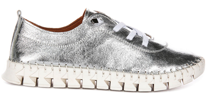 Rexy Slip On Trainers In Silver