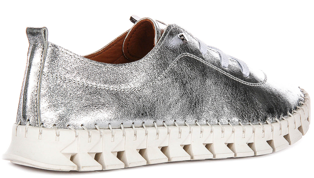 Rexy Slip On Trainers In Silver