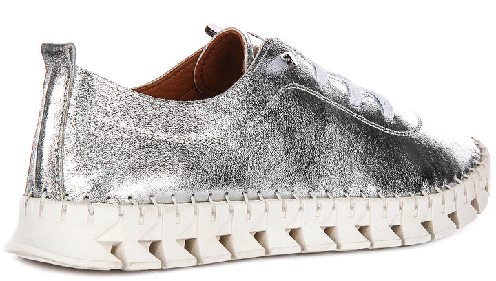 Rexy Slip On Trainers In Silver