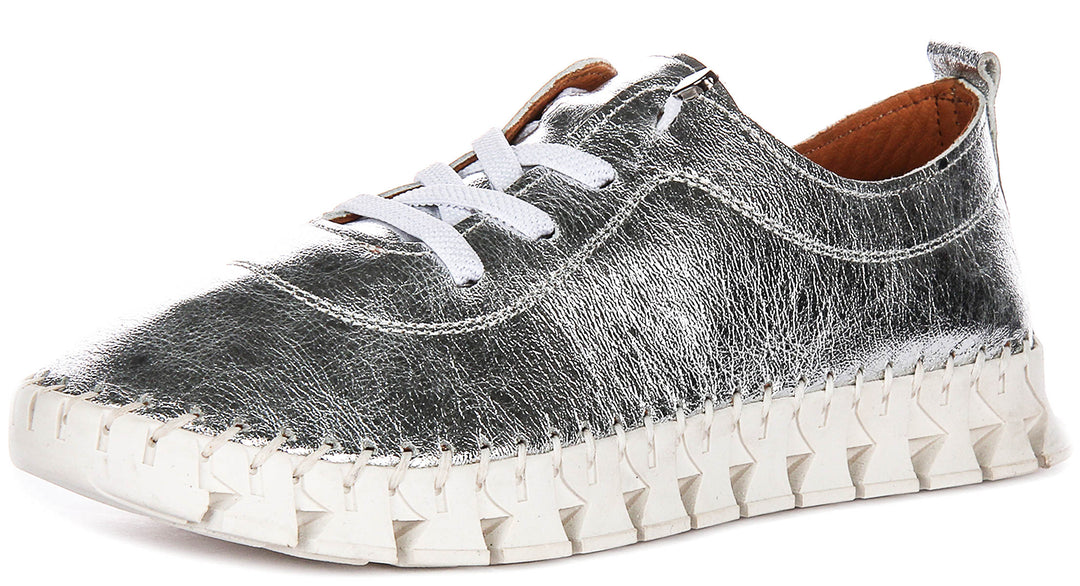 Rexy Slip On Trainers In Silver