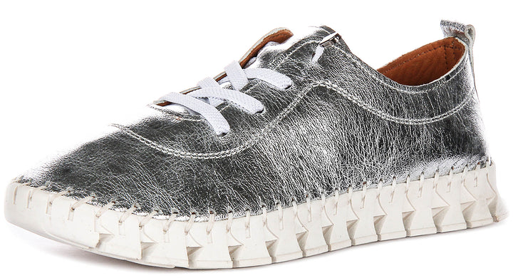 Rexy Slip On Trainers In Silver