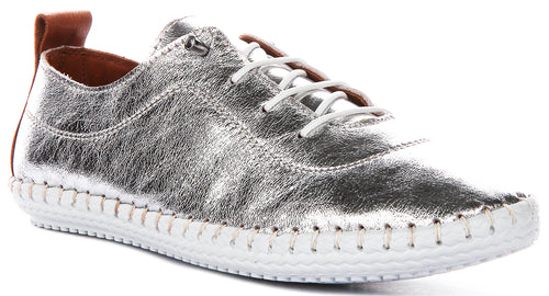 Lexi 2 In Silver Tan Leather