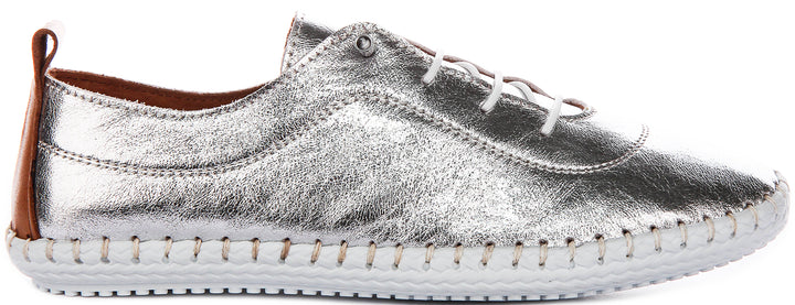 Lexi 2 In Silver Tan Leather