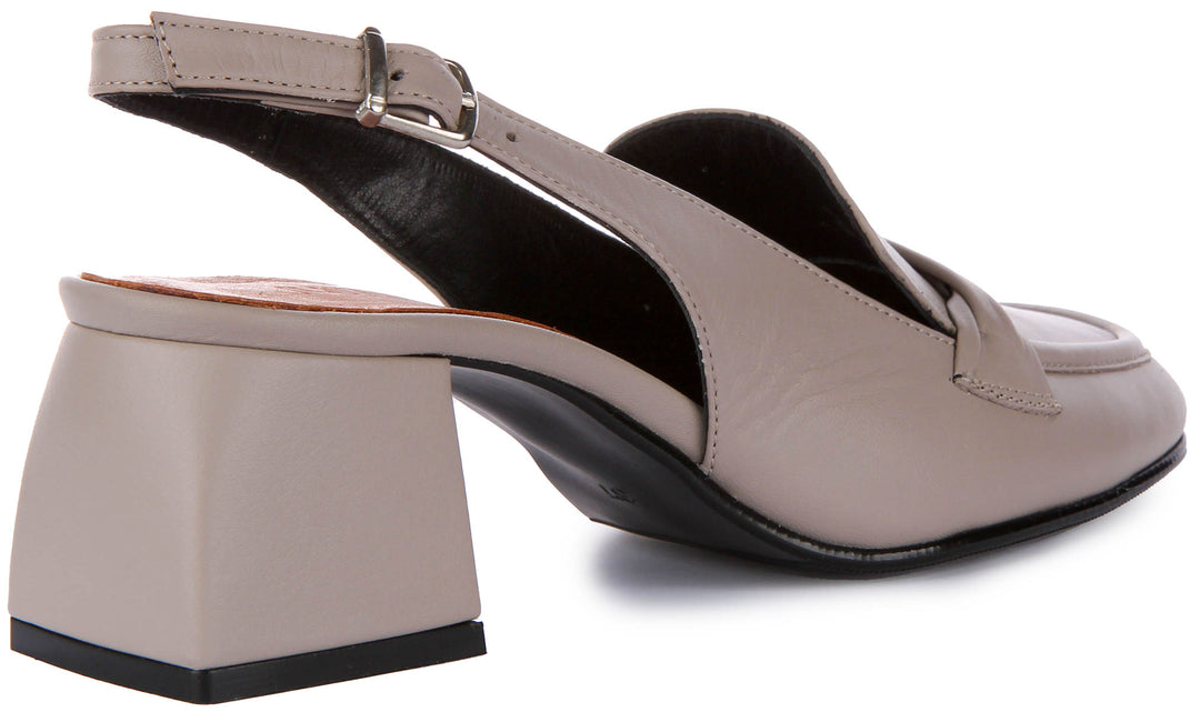 Elliana Open Back Shoes In Stone