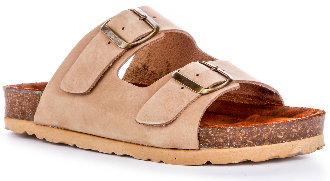 Jream Mule 2 Buckle Sandals In Stone