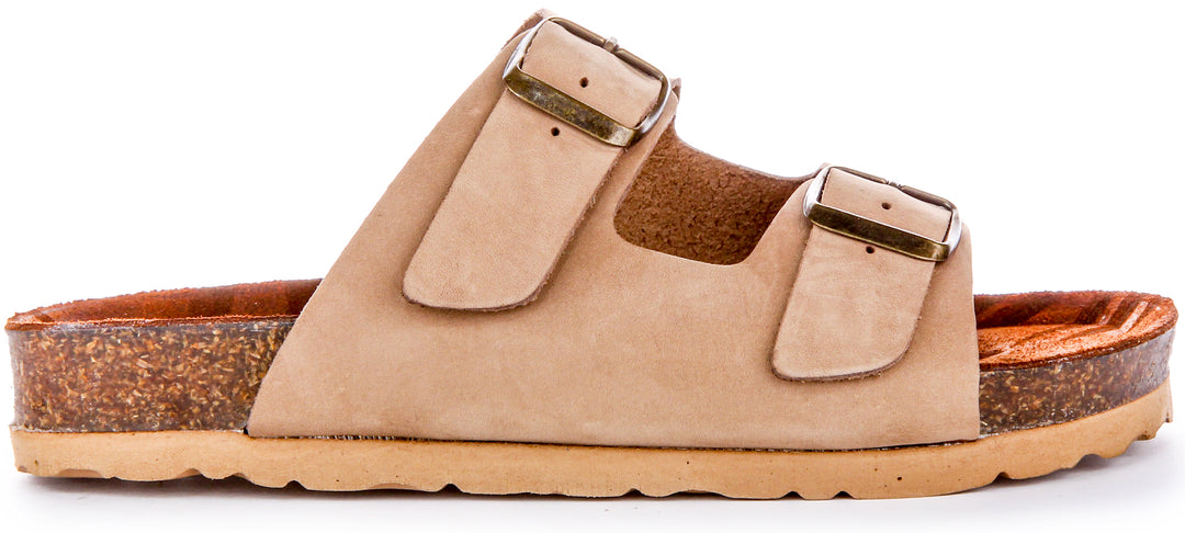 Jream Mule 2 Buckle Sandals In Stone