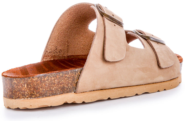 Jream Mule 2 Buckle Sandals In Stone