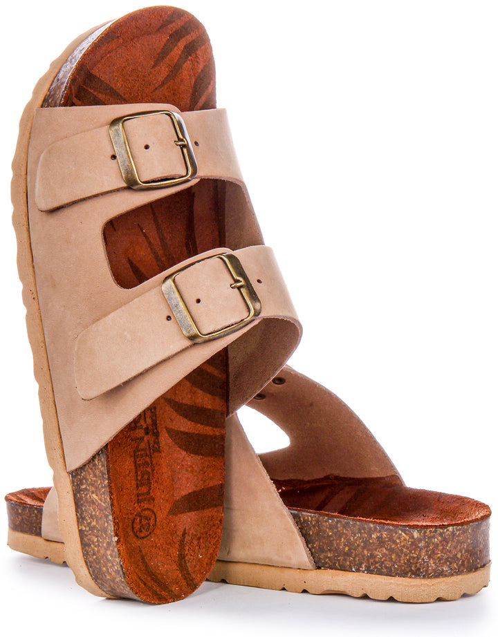 Jream Mule 2 Buckle Sandals In Stone