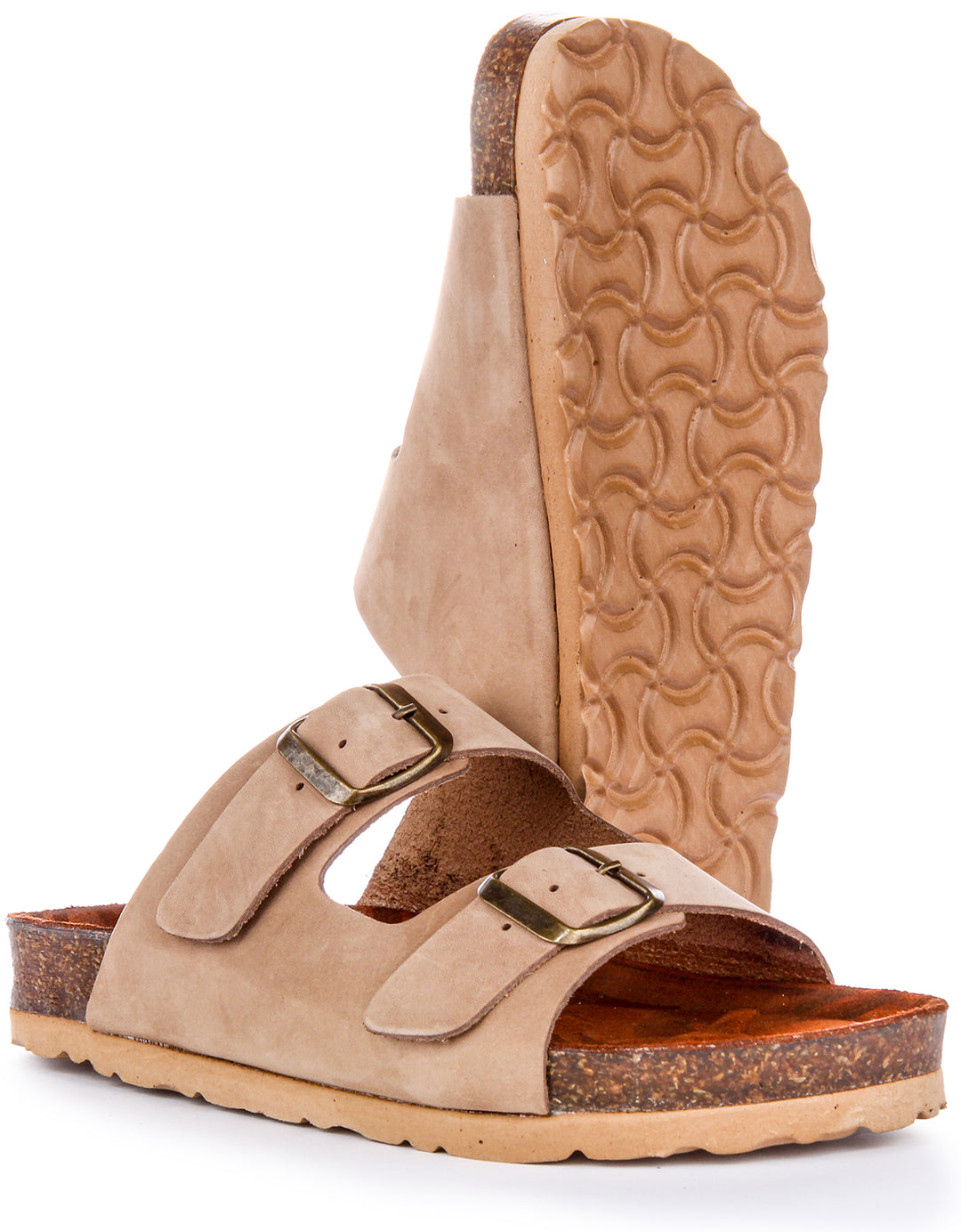 Jream Mule 2 Buckle Sandals In Stone