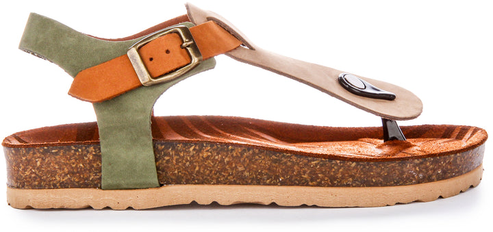 Alora Thong Footbed Sandals In Stone
