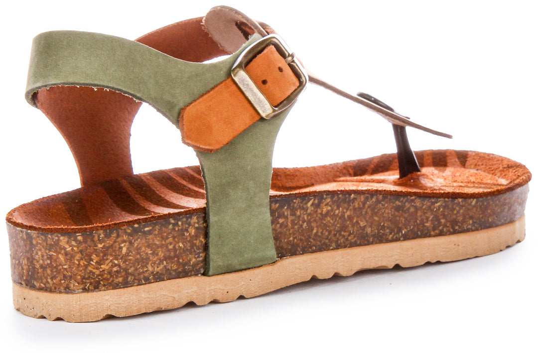 Alora Thong Footbed Sandals In Stone