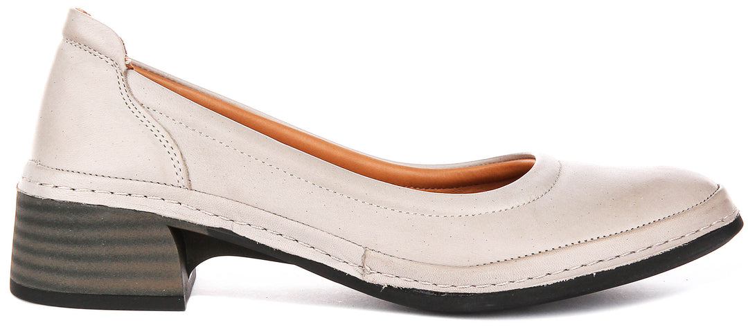 Polly In Stone Heel Shoes
