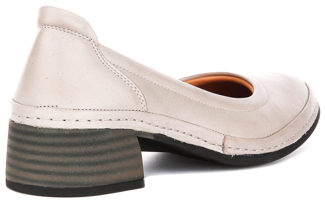 Polly In Stone Heel Shoes