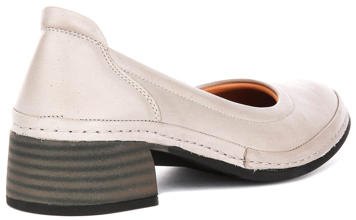 Polly In Stone Heel Shoes