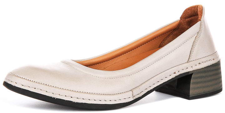 Polly In Stone Heel Shoes