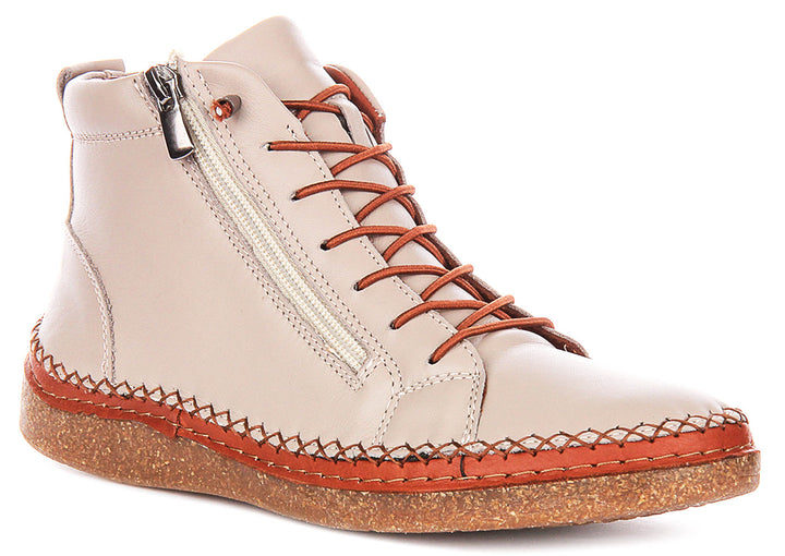 Kylie Hi Top Shoes In Stone