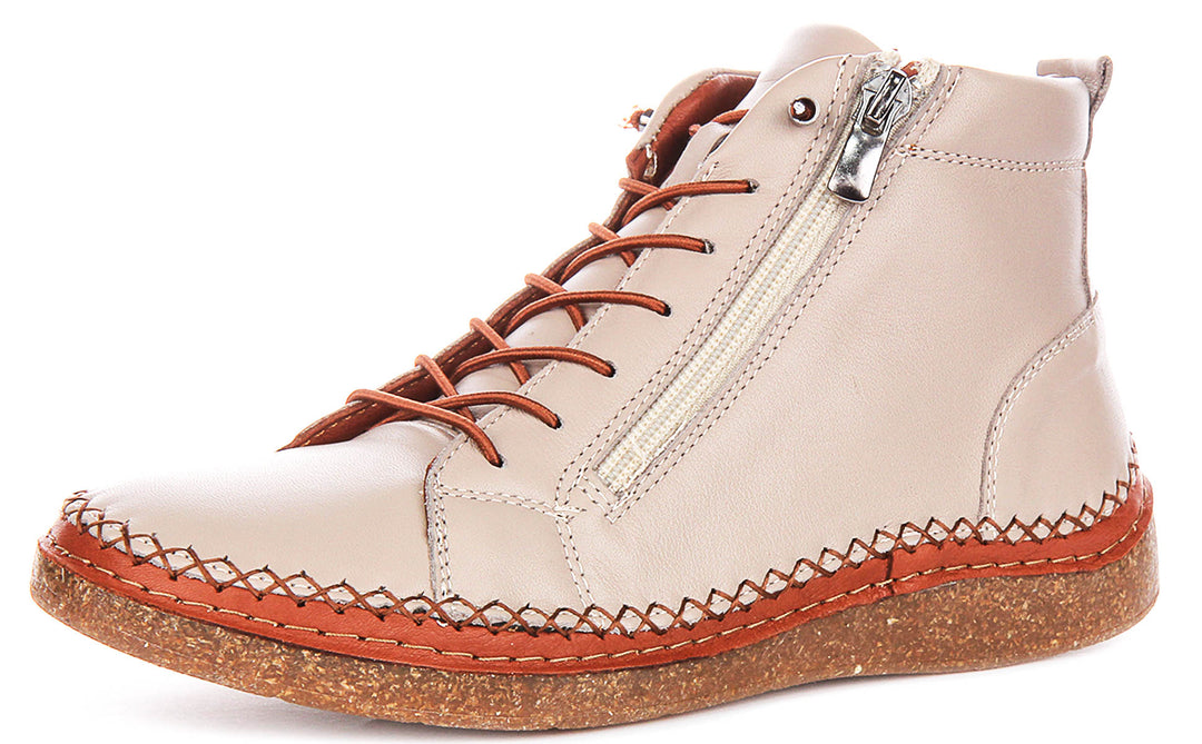 Kylie Hi Top Shoes In Stone