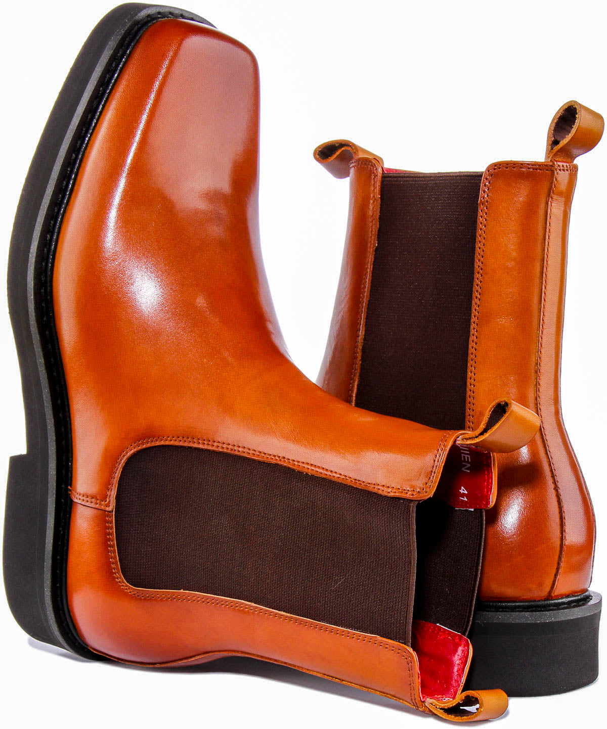JUSTINREESS ENGLAND Square Toe Ankle Boots Tan | Mens Chelsea – Justin ...