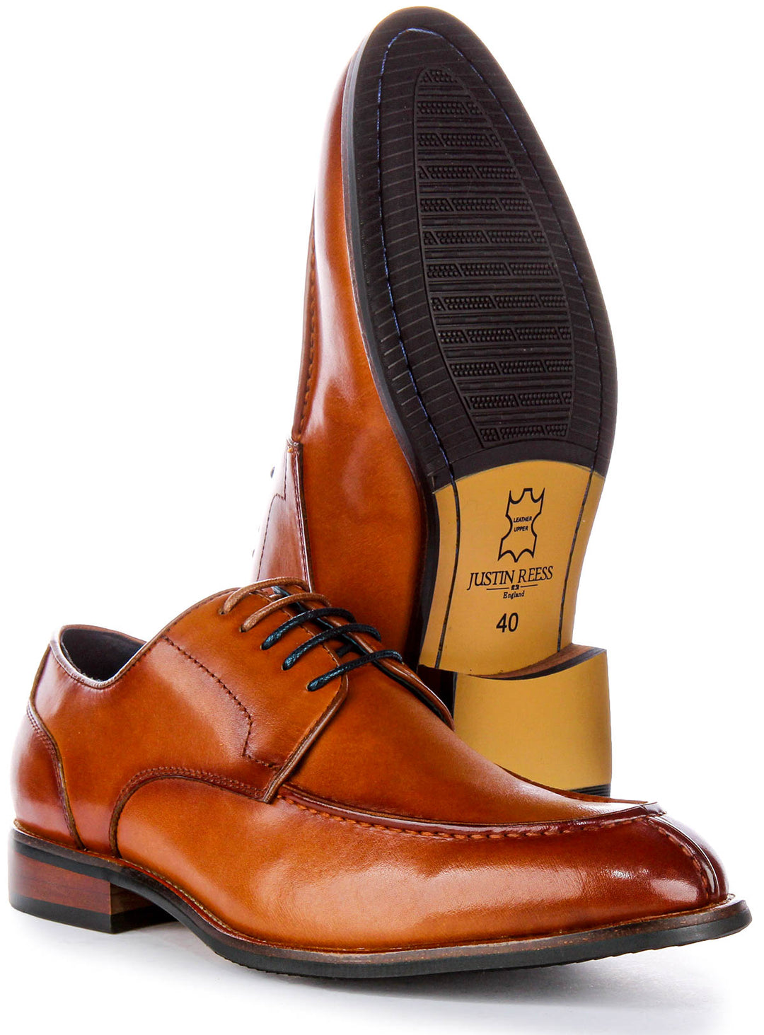 JUSTINREESS ENGLAND Ash In Tan | Smart Lace Up Oxford Shoe – Justin Reess