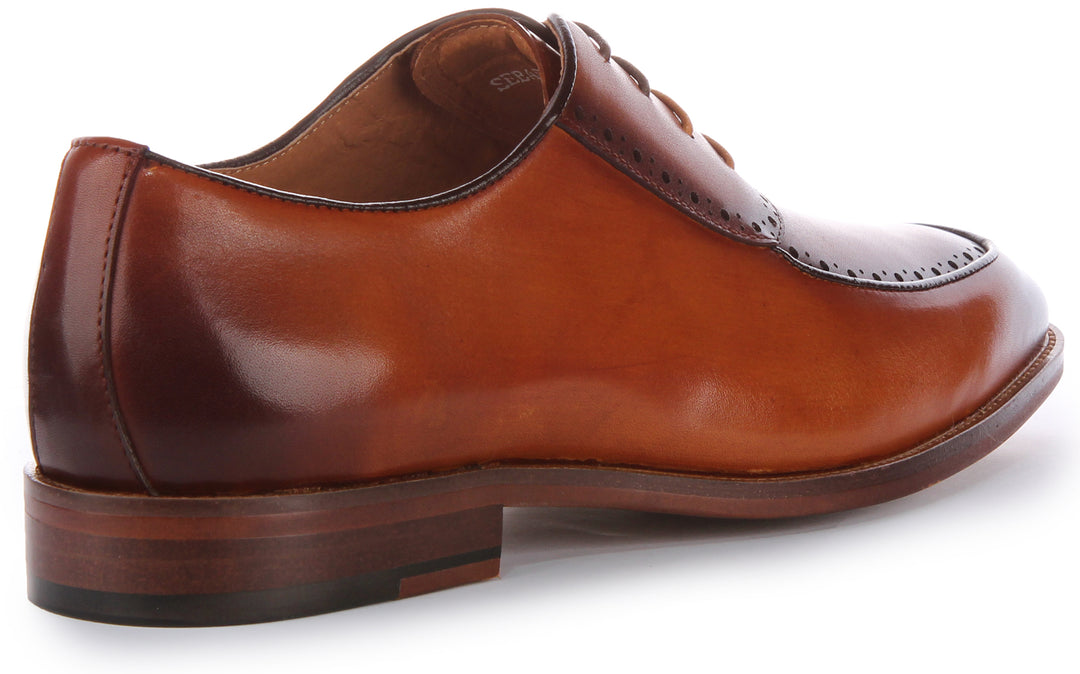 Sebastian Chisel Toe Oxford Shoes in Tan