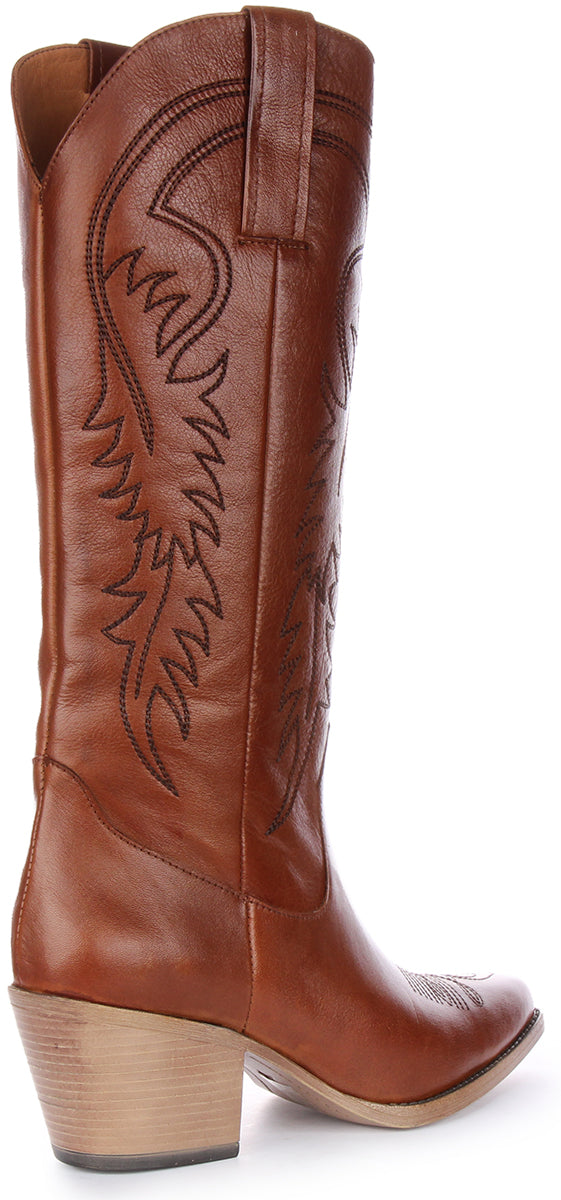 Ruby Mid Calf Boots In Tan