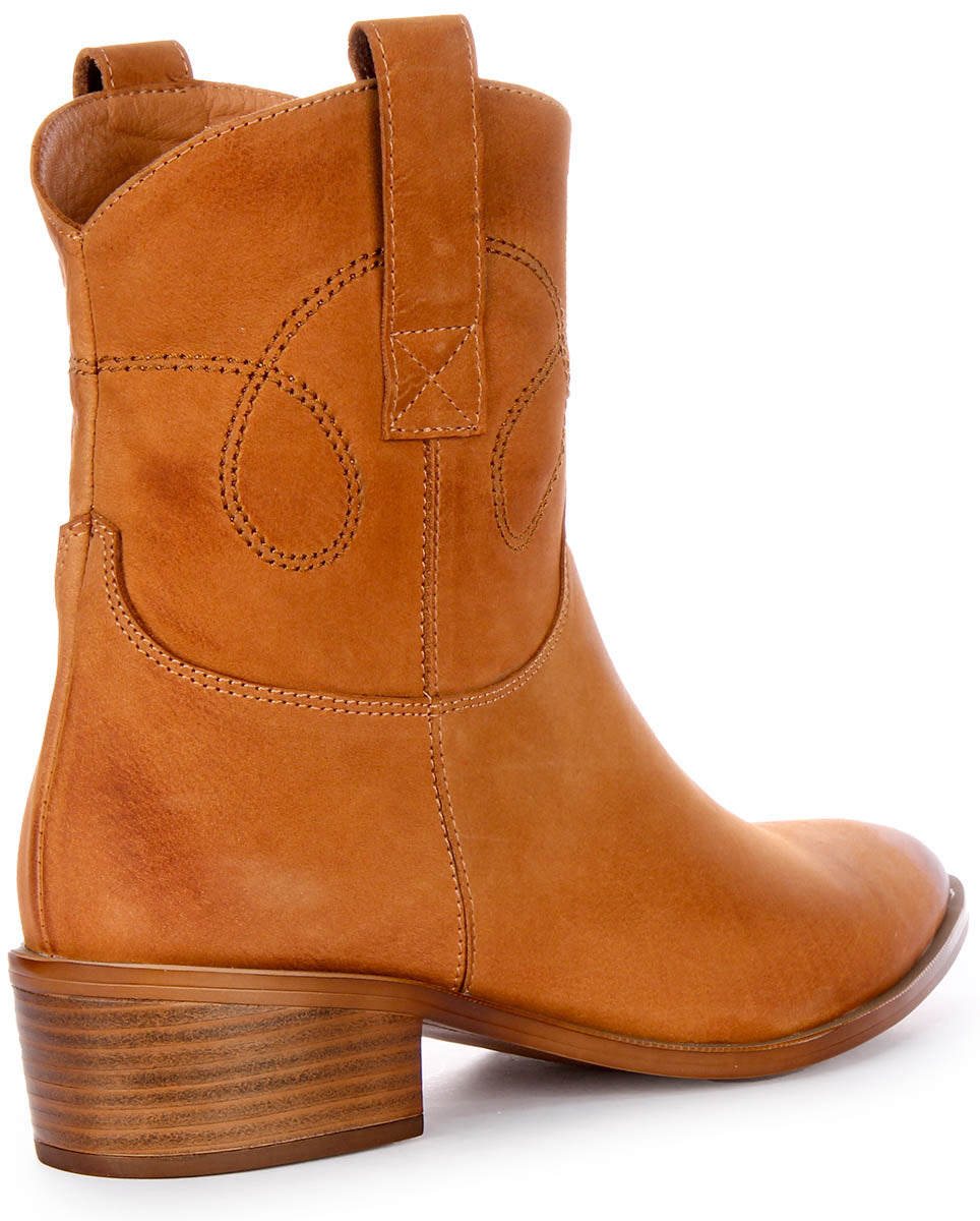 Ivy Ankle Boots In Tan