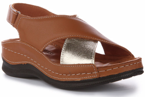 Yuna Soft Footbed Sandals In Tan