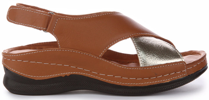 Yuna Soft Footbed Sandals In Tan