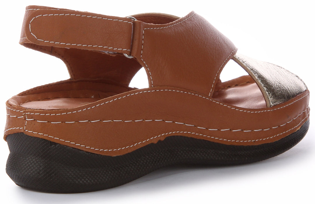 Yuna Soft Footbed Sandals In Tan