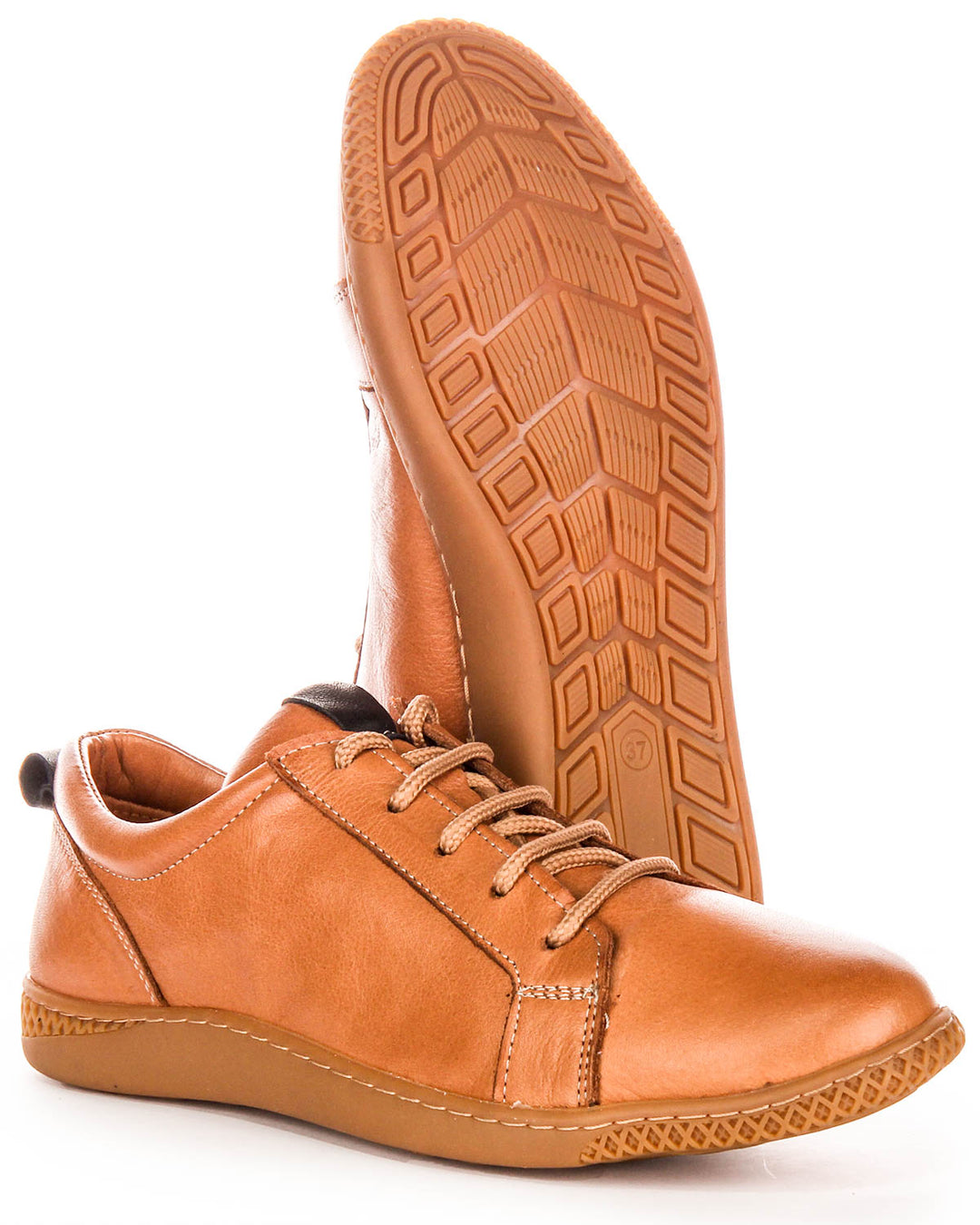 Softy 7 Flat Trainers In Tan