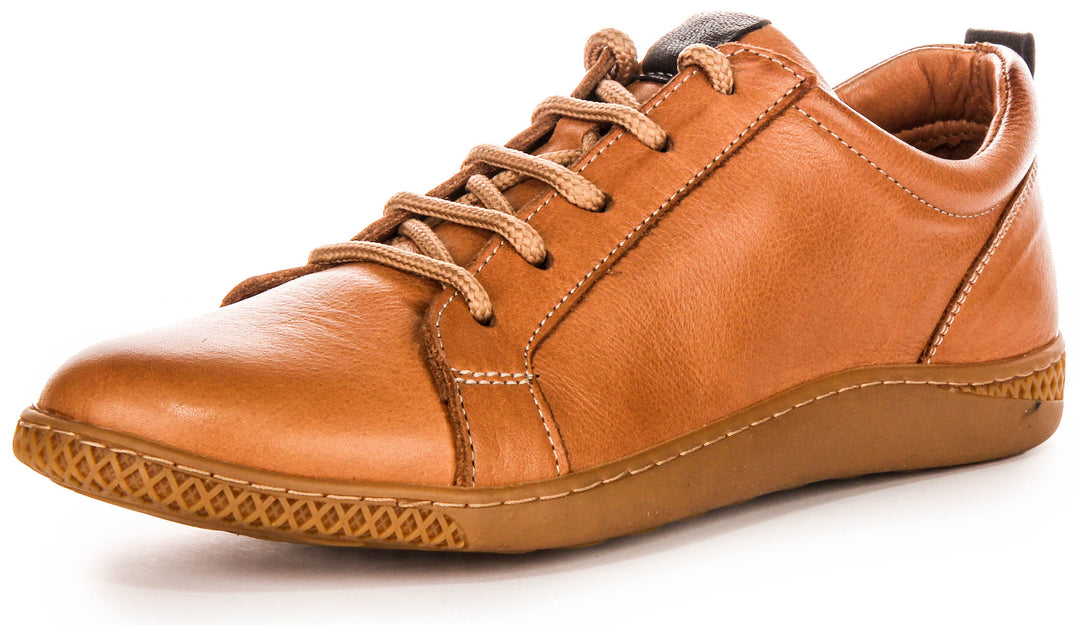 Softy 7 Flat Trainers In Tan