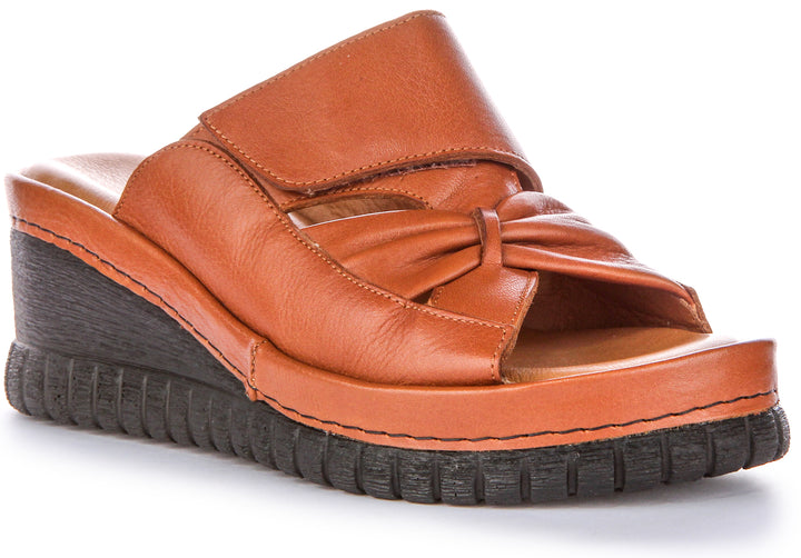 Sloane Soft Footbed Wedge Sandals In Tan