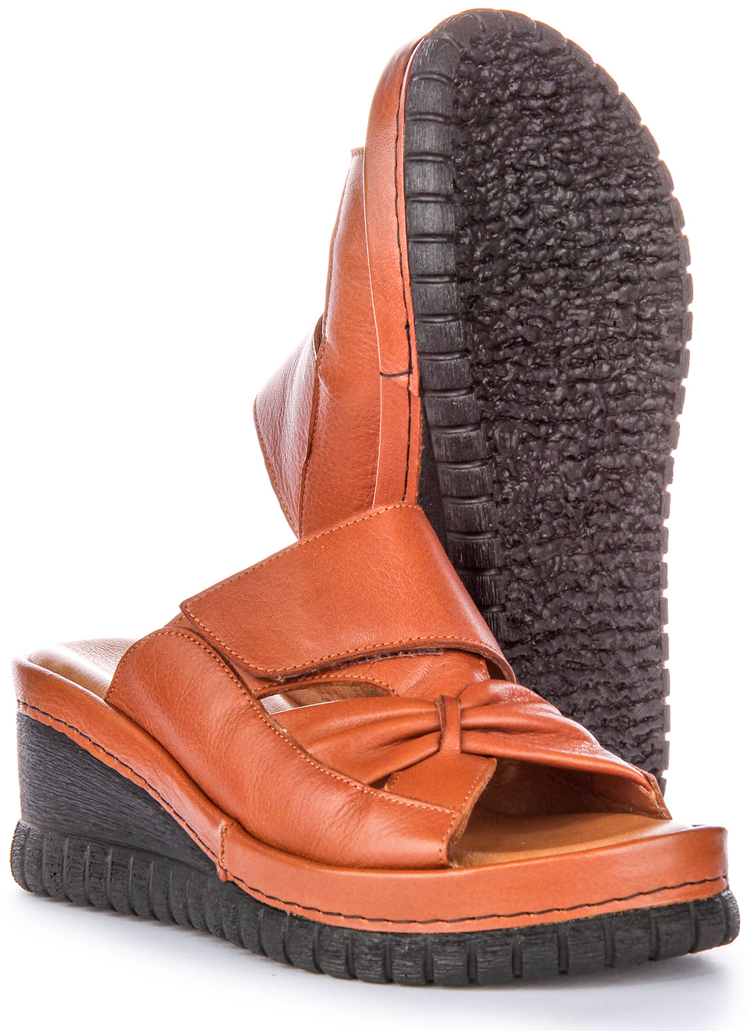 Sloane Soft Footbed Wedge Sandals In Tan