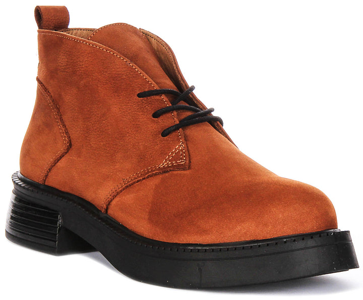 Cora Ankle Boots In Tan