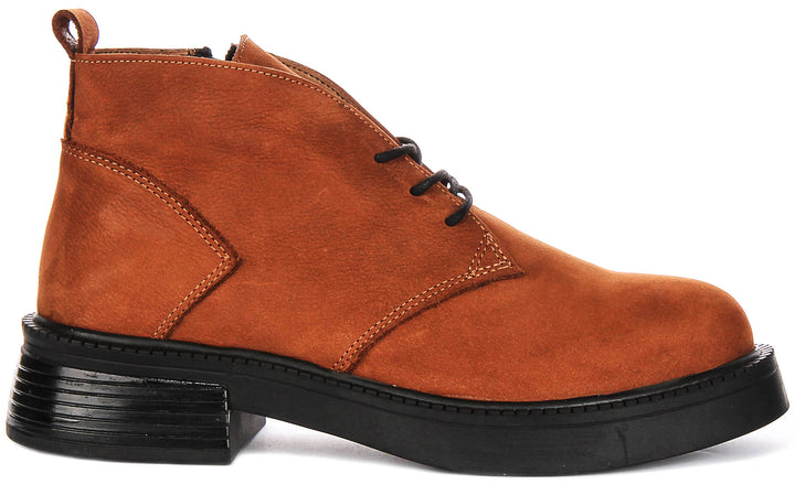 Cora Ankle Boots In Tan