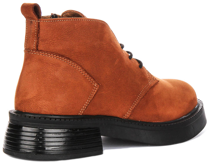 Cora Ankle Boots In Tan