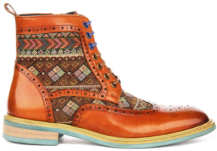 Carlos In Tan Brogues Boots