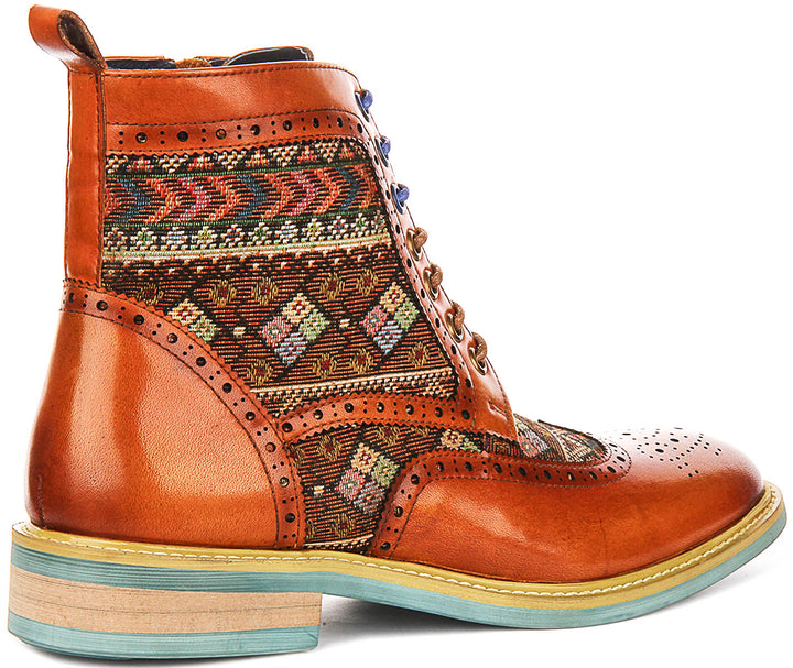 Carlos In Tan Brogues Boots