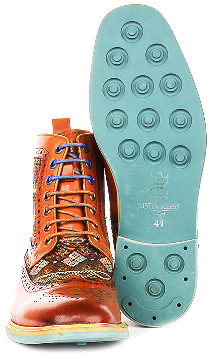 Carlos In Tan Brogues Boots