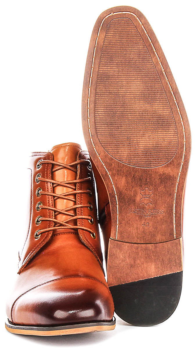 Kenneth Lace Up Boot In Tan