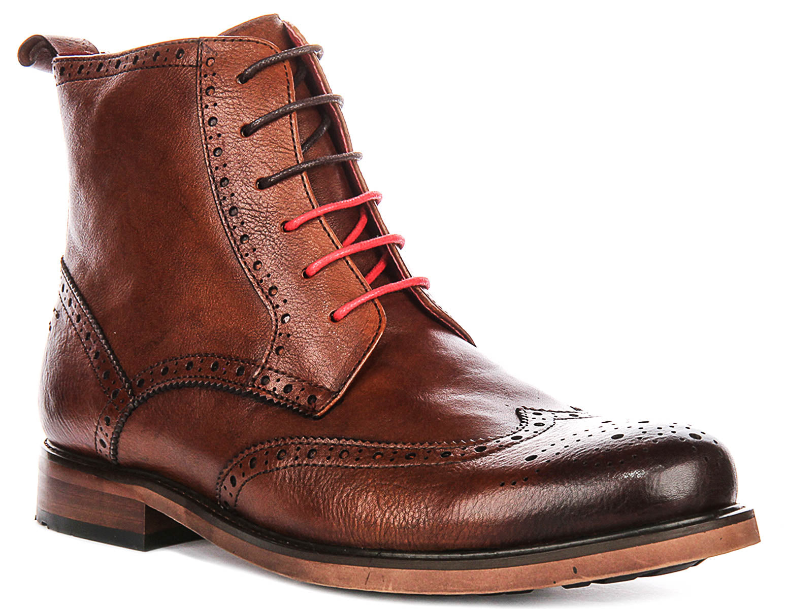 JUSTINREESS Patrick In Tan Brogue Boots | Lace Up Brogue Boots – Justin ...