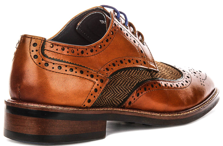 Sean Tweed Brogue In Tan