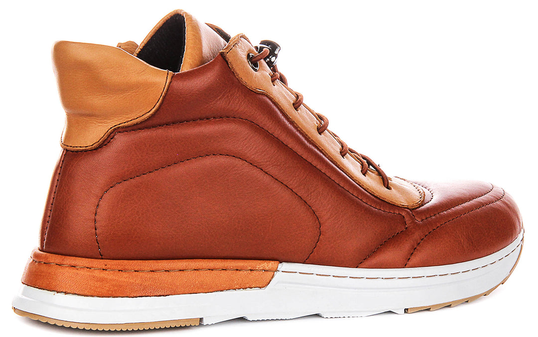 Mckena Hi Top Casual Shoes In Tan