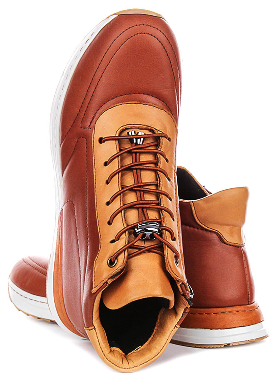 Mckena Hi Top Casual Shoes In Tan